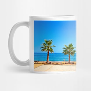 Palm trees Torrox Costa Del Sol Andalusia Costa Spain Mug